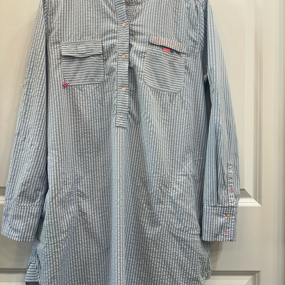 Vineyard Vines Blue and White Swim Coverup with Tunic Style